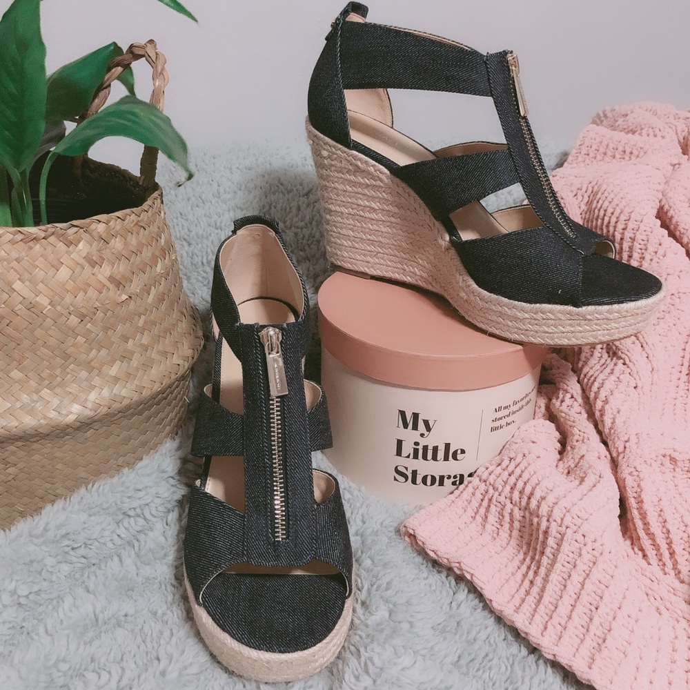 NEW! Michael Kors Damita Espadrille Wedges